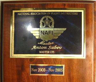 Designated Master CFI by the National Association of Flight Instructors 